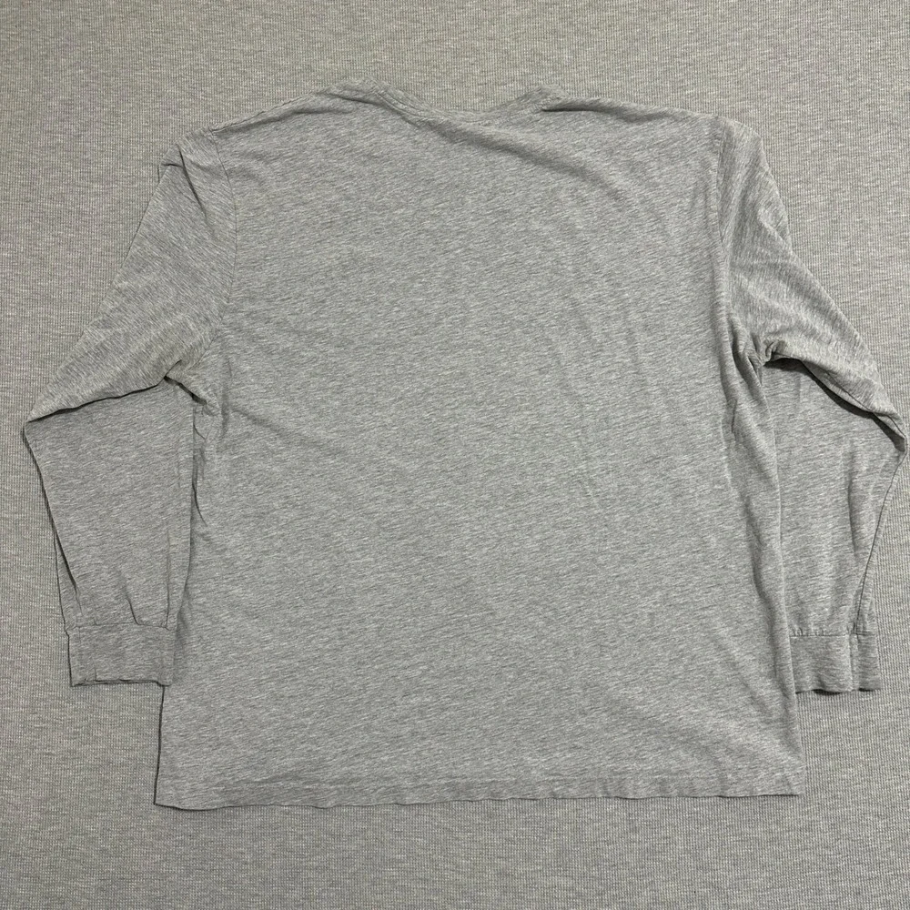Polo Ralph Lauren Mens XXL Gray Long Sleeve T-Shirt Pony Logo Cotton Blend